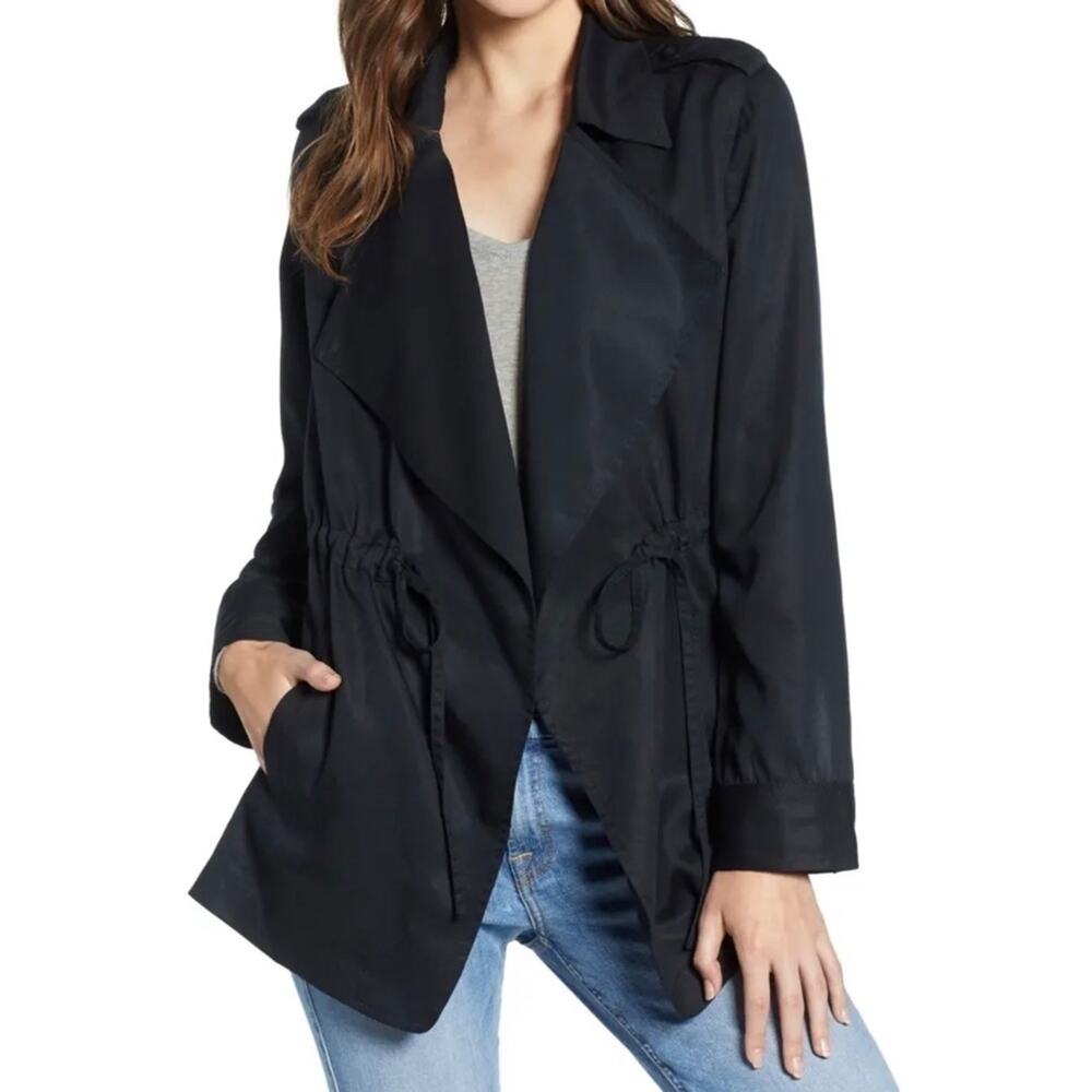Hinge Brand Black Utility Jacket SZ M $129